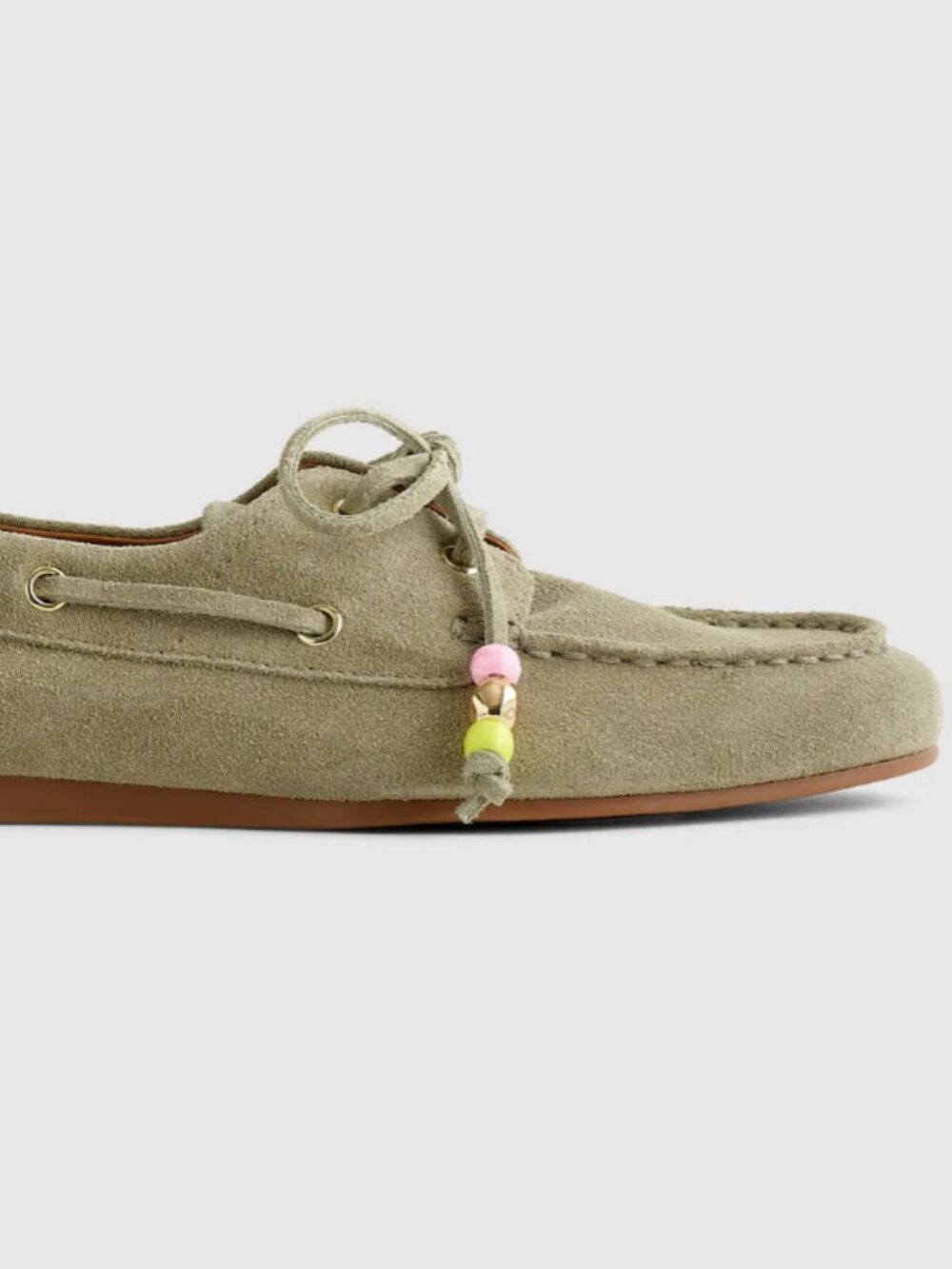 Madewell Jamie Boat Shoe Pale Fatigue Leather Size 9 NWOB Sold Out - Picture 3 of 8